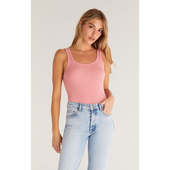Z Supply Audrey Rib Tank- Seashell Pink NWT SIZE M XL - Picture 1 of 6